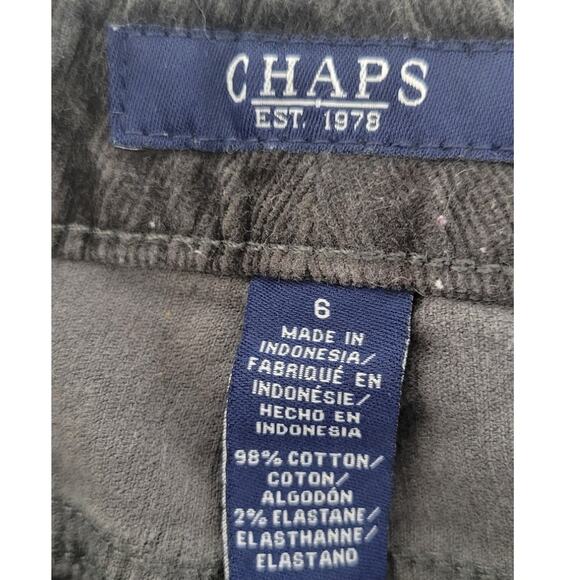 Chaps Corduroy Pants Womens Size 6 Straight Leg Boho Hippie Skater Classic Pants - Picture 6 of 6